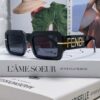 Fendi New Square Sunglasses for Men and Women, Fashionable Streetwear Style Shades