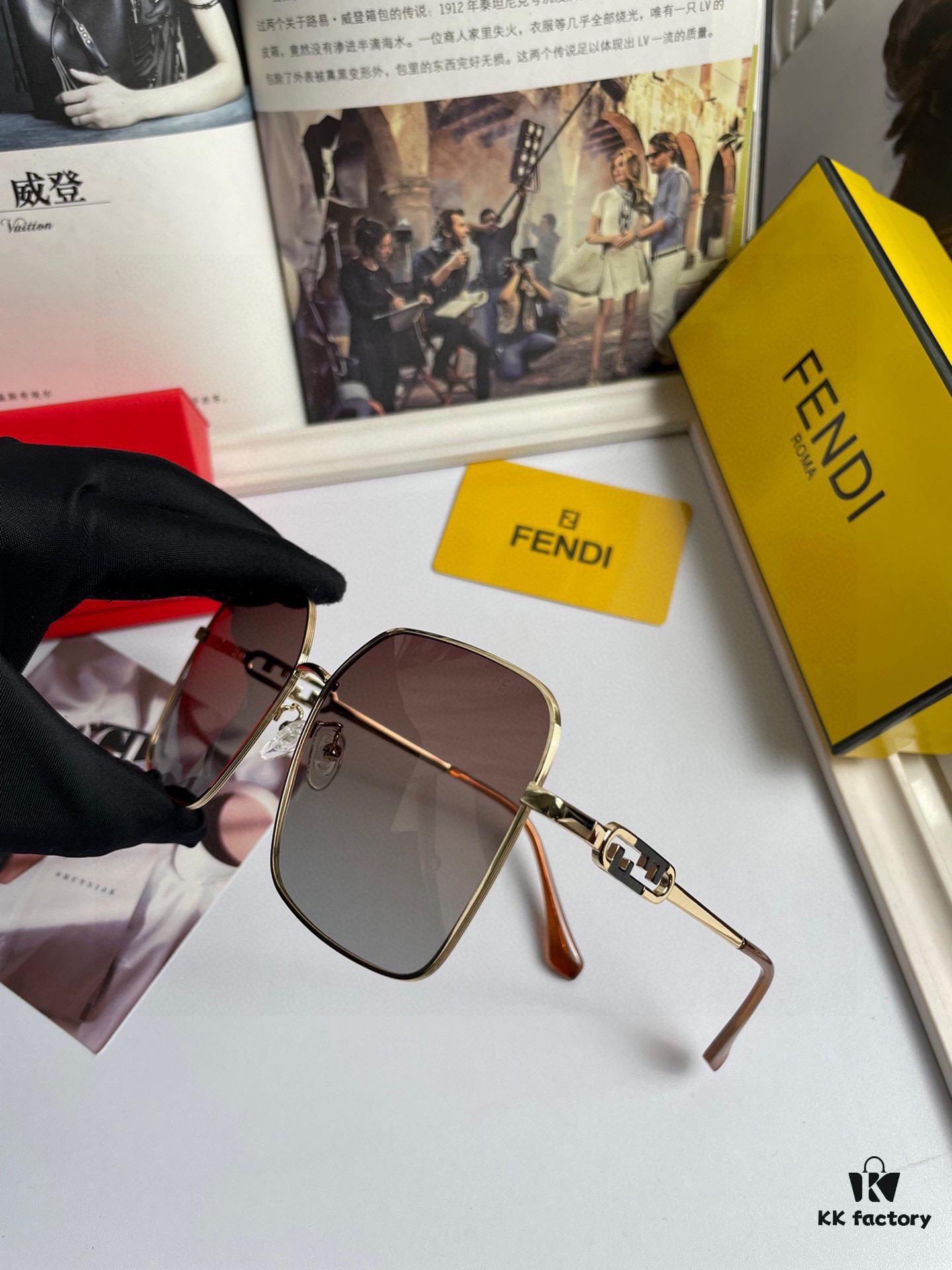 New Fendi Women's Polarized Sunglasses, Fashionable Face-Framing Design, Luxury Style