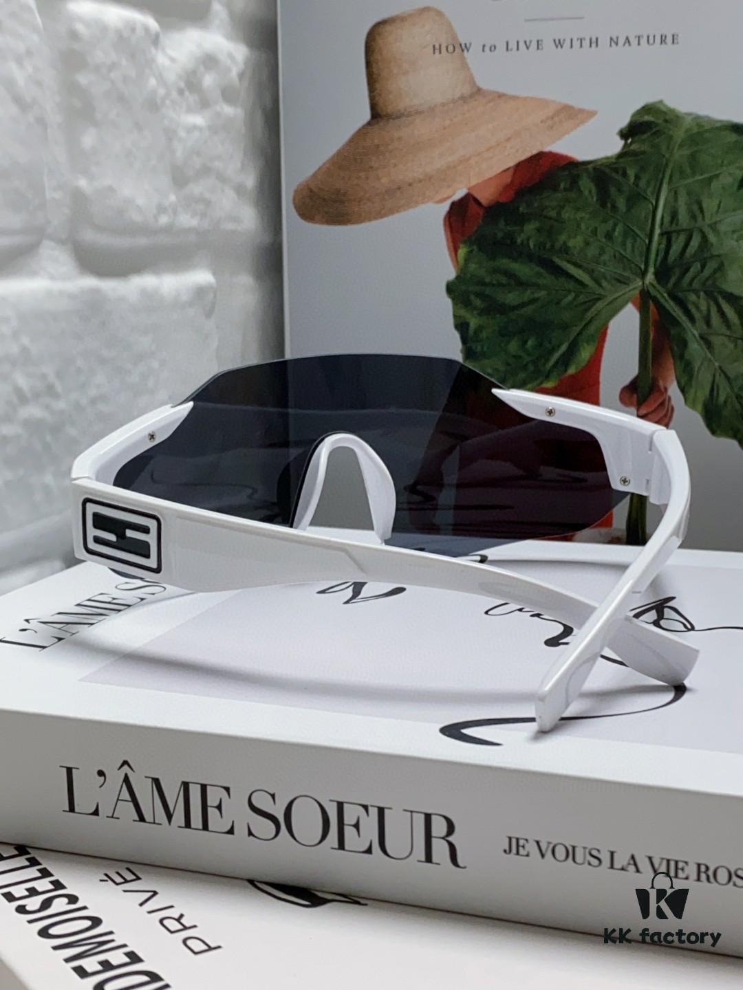 Fendi Running Glasses Cycling Marathon Sports Goggles Unisex Outdoor Windproof Sunglasses Large-Frame Sun Glasses