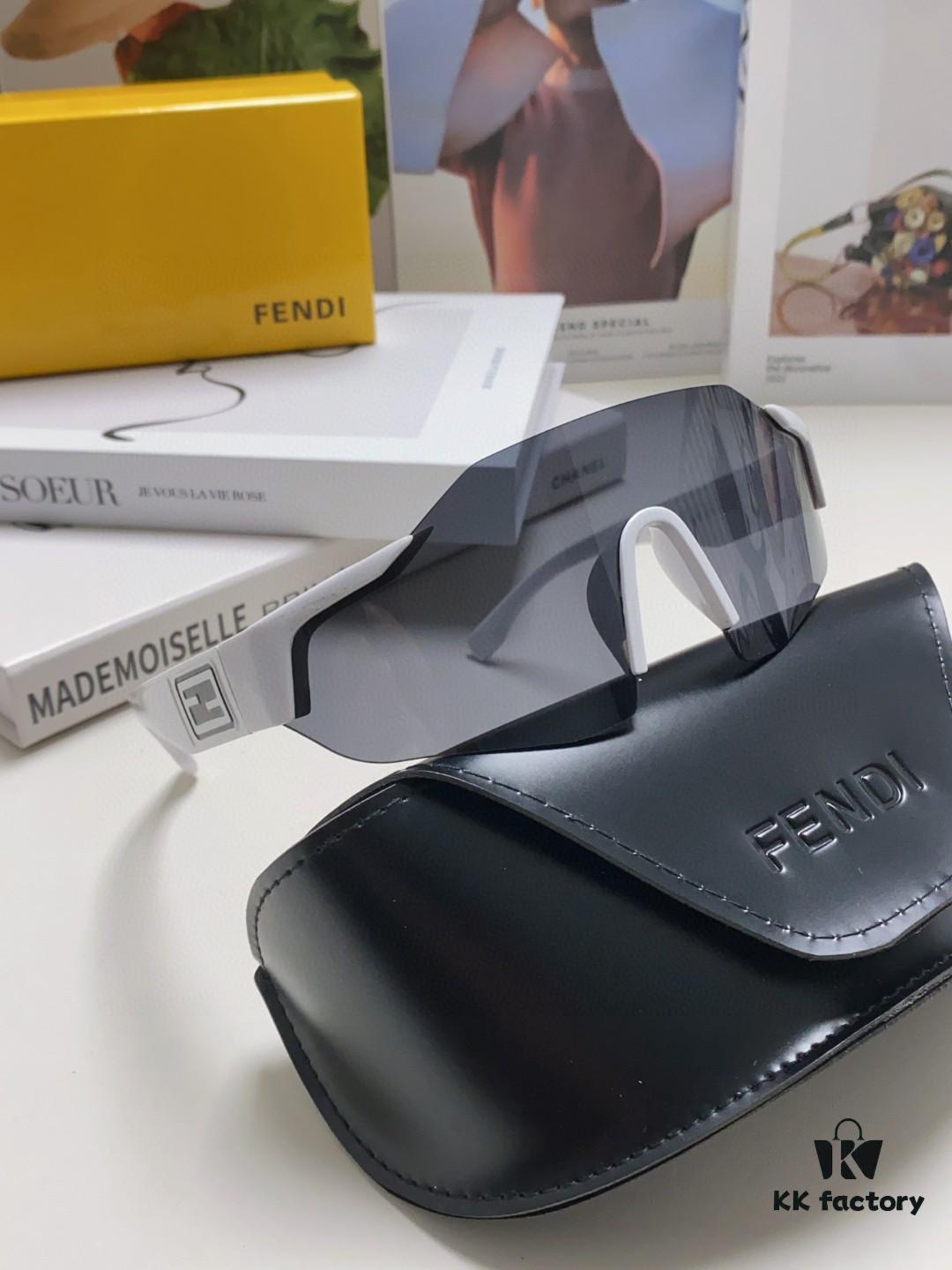 Fendi Running Glasses Cycling Marathon Sports Goggles Unisex Outdoor Windproof Sunglasses Large-Frame Sun Glasses