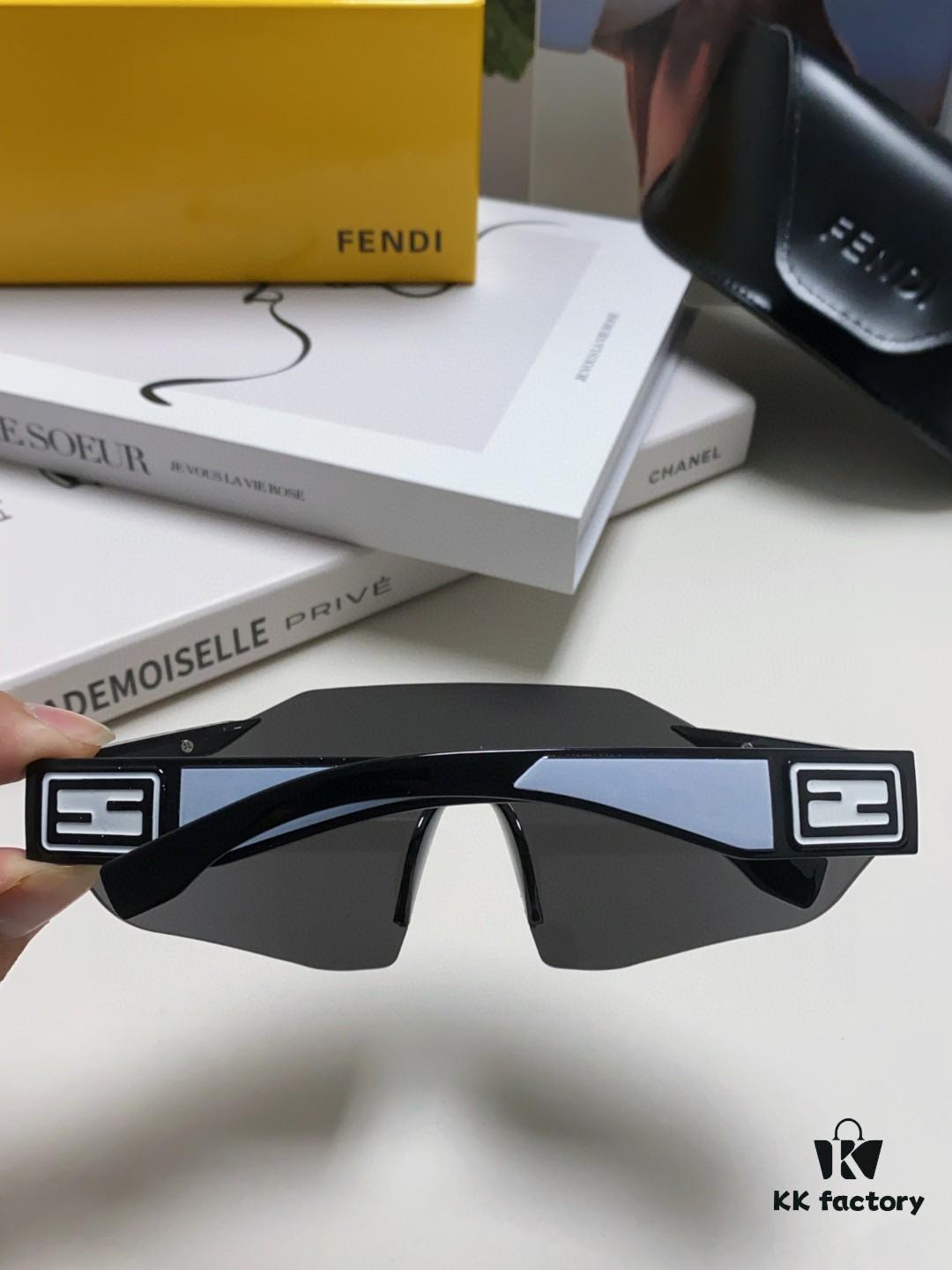 Fendi Running Glasses for Cycling and Marathon, Unisex Outdoor Windproof Sunglasses with Large Frame