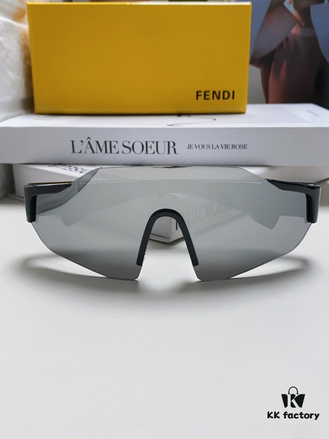 Fendi Running Glasses for Cycling and Marathon, Unisex Outdoor Windproof Sunglasses with Large Frame