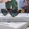 Fendi Cat-Eye Sunglasses for Women, Fashionable Metal Logo Designer Shades, High-End Stylish and Versatile Sunglasses