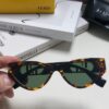 Fendi Cat-Eye Sunglasses for Women, Fashionable Metal Logo Designer Shades, High-End Stylish and Versatile Sunglasses