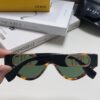 Fendi Cat-Eye Sunglasses for Women, Fashionable Metal Logo Designer Shades, High-End Stylish and Versatile Sunglasses