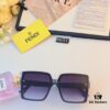 Fendi Sunglasses for Women, Korean Style, Premium Square Frame, Face-Slimming UV Protection, HD Driving Sunglasses