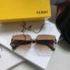 FENDI 2024 Spring New Arrival Trendy Fashion Square Polarized Sunglasses for Women High-Quality Comfortable Wear Influencer Style HD Polarized Sun Glasses