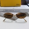 Fendi 2024 New Arrival Metal Frameless Oval Sunglasses for Women, Stylish and Unique Unisex UV Protection Sunglasses