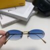 Fendi 2024 New Arrival Metal Frameless Oval Sunglasses for Women, Stylish and Unique UV-Protective Shades Unisex Sun Glasses