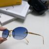 Fendi 2024 New Arrival Metal Frameless Oval Sunglasses for Women, Stylish and Unique UV-Protective Shades Unisex Sun Glasses