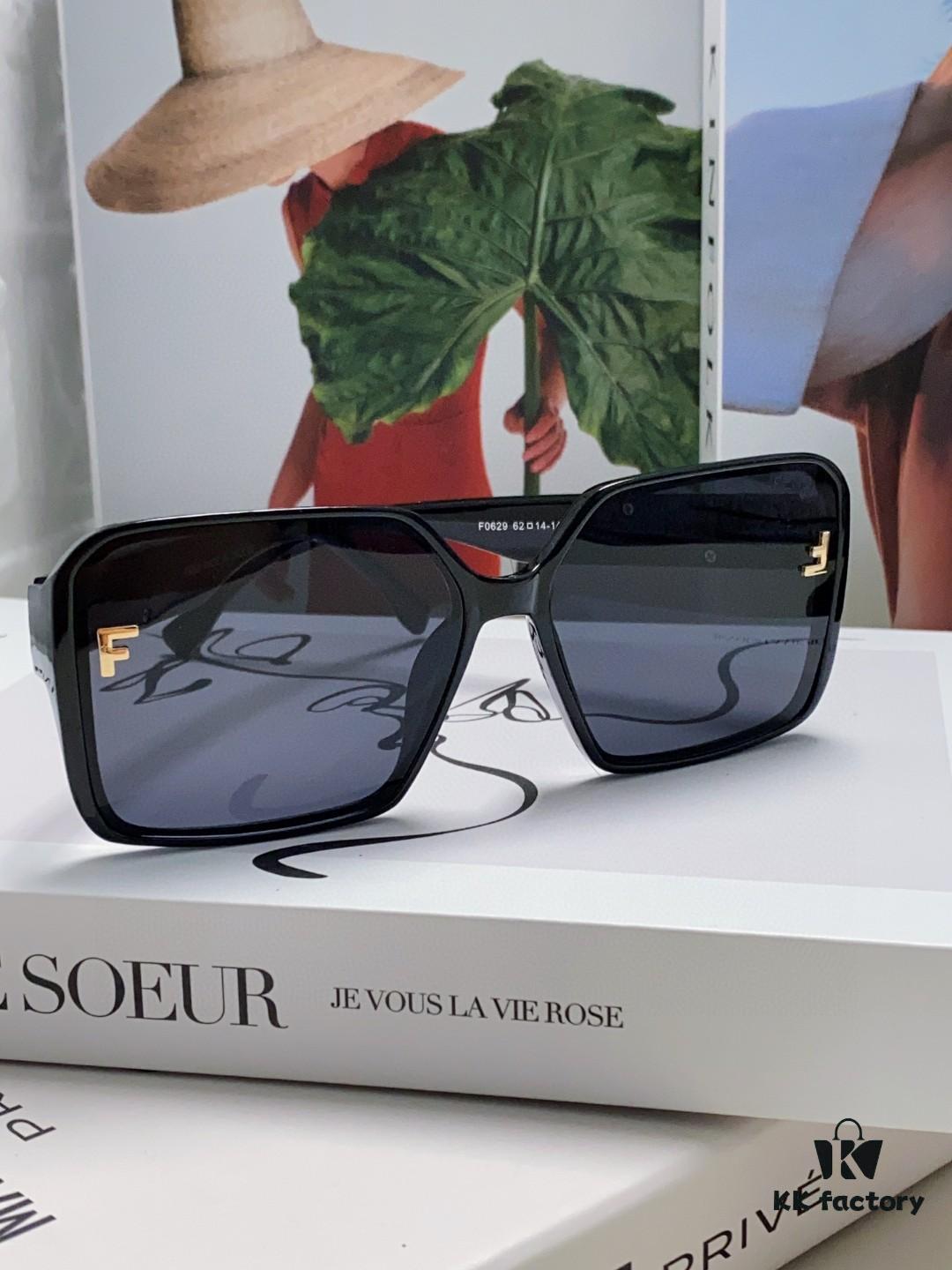 Fendi 2024 New Arrival Trendy European and American Style Square Sunglasses for Women, High-End Fashion UV-Protective Sunglasses In Stock