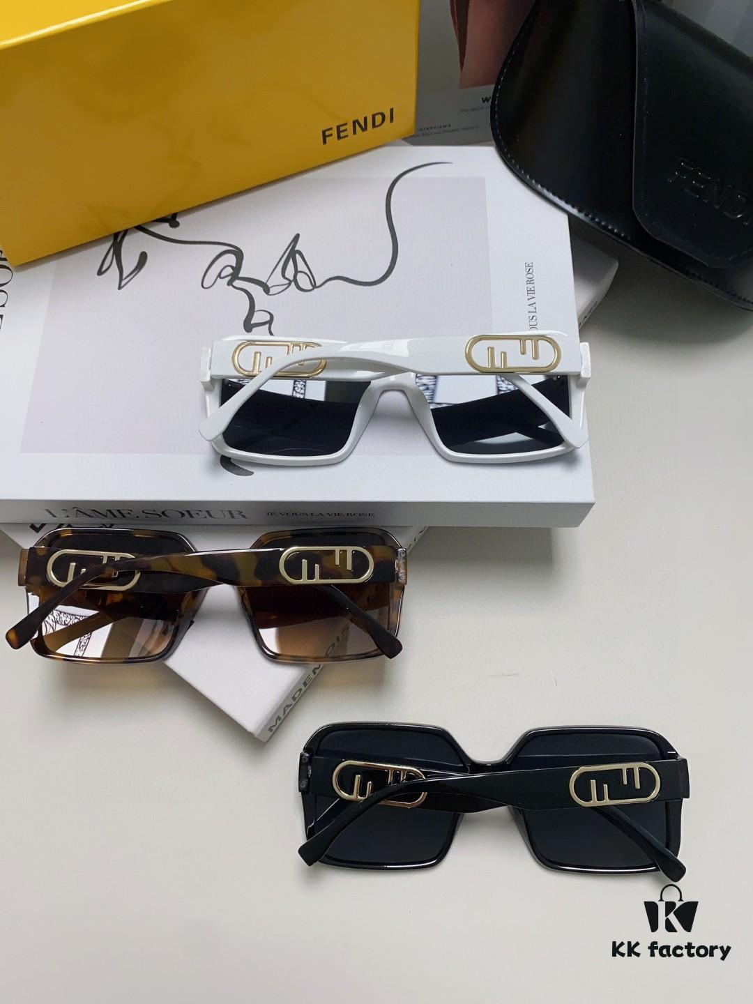 Fendi 2024 New Arrival Trendy European and American Style Square Sunglasses for Women, High-End Fashion UV-Protective Sunglasses In Stock