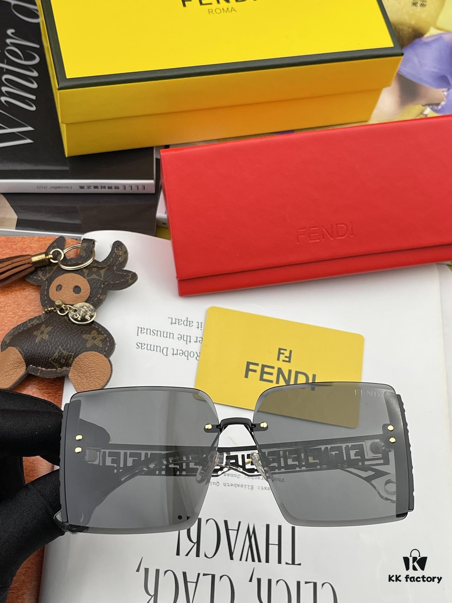 Oversized Square Fendi FF Logo Sunglasses Frame Popular Bestseller 2024 Spring New Arrival Celebrity-Favorite Style