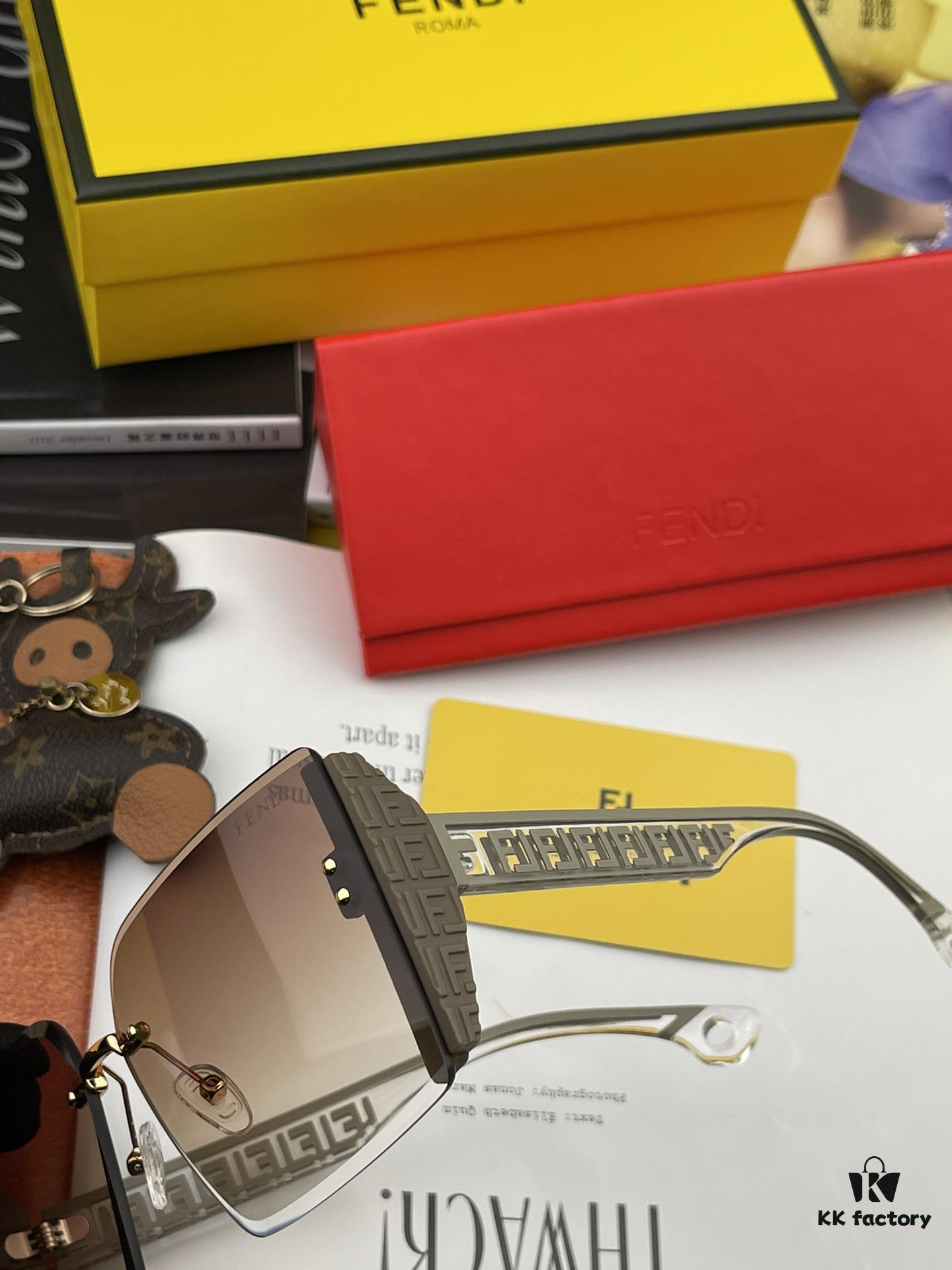 Oversized Square Fendi FF Logo Sunglasses Frame Popular Bestseller 2024 Spring New Arrival Celebrity-Favorite Style