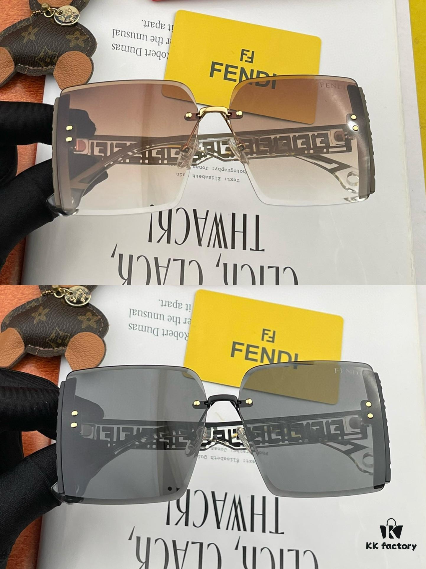 Oversized Square Fendi FF Logo Sunglasses Frame Popular Bestseller 2024 Spring New Arrival Celebrity-Favorite Style