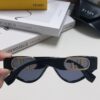 Fendi Cat-Eye Sunglasses for Women, Fashionable Metal Logo Designer Shades, High-End Stylish and Versatile Sunglasses