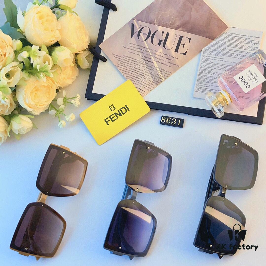 Fendi 2024 New Square Oversized Lightweight Luxury Women's Sunglasses, High-End Fashion Streetwear Style Featured on Xiaohongshu