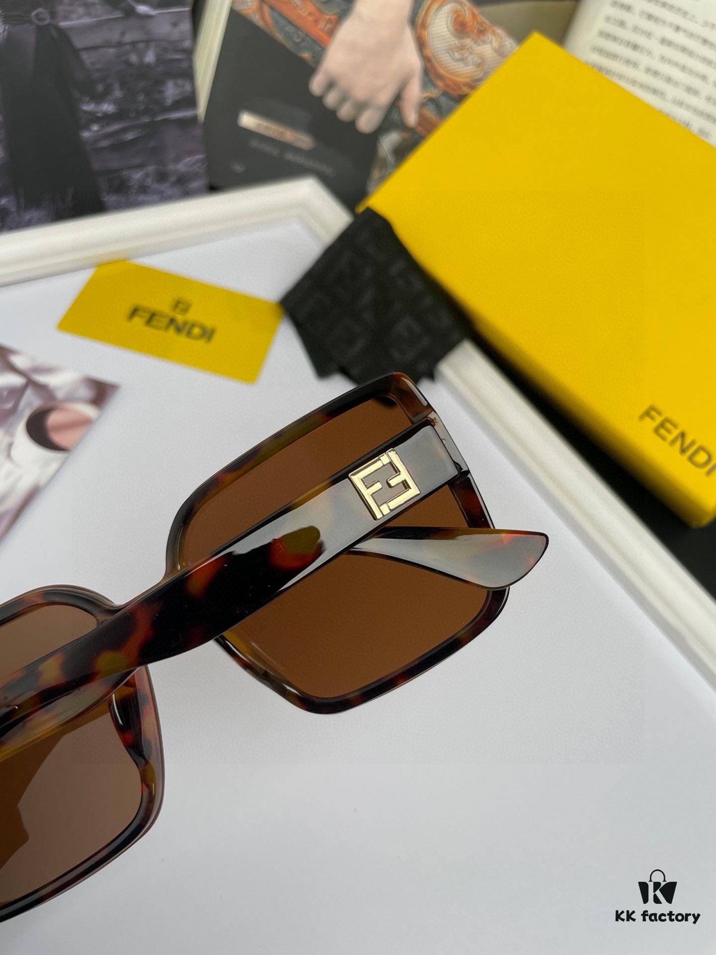 FENDI High-Quality Women's Polarized Sunglasses with TR90 Frame: Imported Polarized HD Lenses, Fashionable and Elegant, Perfect for Outdoor Wear