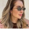 Fendi 2024 New Arrival Metal Frameless Oval Sunglasses for Women, Fashionable and Stylish Unisex UV-Protective Sunglasses