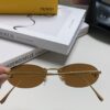 Fendi 2024 New Arrival Metal Frameless Oval Sunglasses for Women, Fashionable and Stylish Unisex UV-Protective Shades