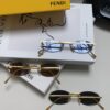 Fendi 2024 New Arrival Metal Frameless Oval Sunglasses for Women, Fashionable and Stylish Unisex UV-Protective Shades