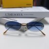 Fendi 2024 New Arrival Metal Frameless Oval Sunglasses for Women, Stylish and Unique UV-Protective Sun Glasses Unisex