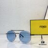 FENDI Latest Official Website Synchronized FF 0025 Aviator Sunglasses Unisex Model Showcasing Brand Characteristics Dual-Tone Electroplated Frame Radiating Design High-Quality Original Order Cabinet Channel Goods Premium Details Visible Upon Close Inspection Suitable for All Face Shapes