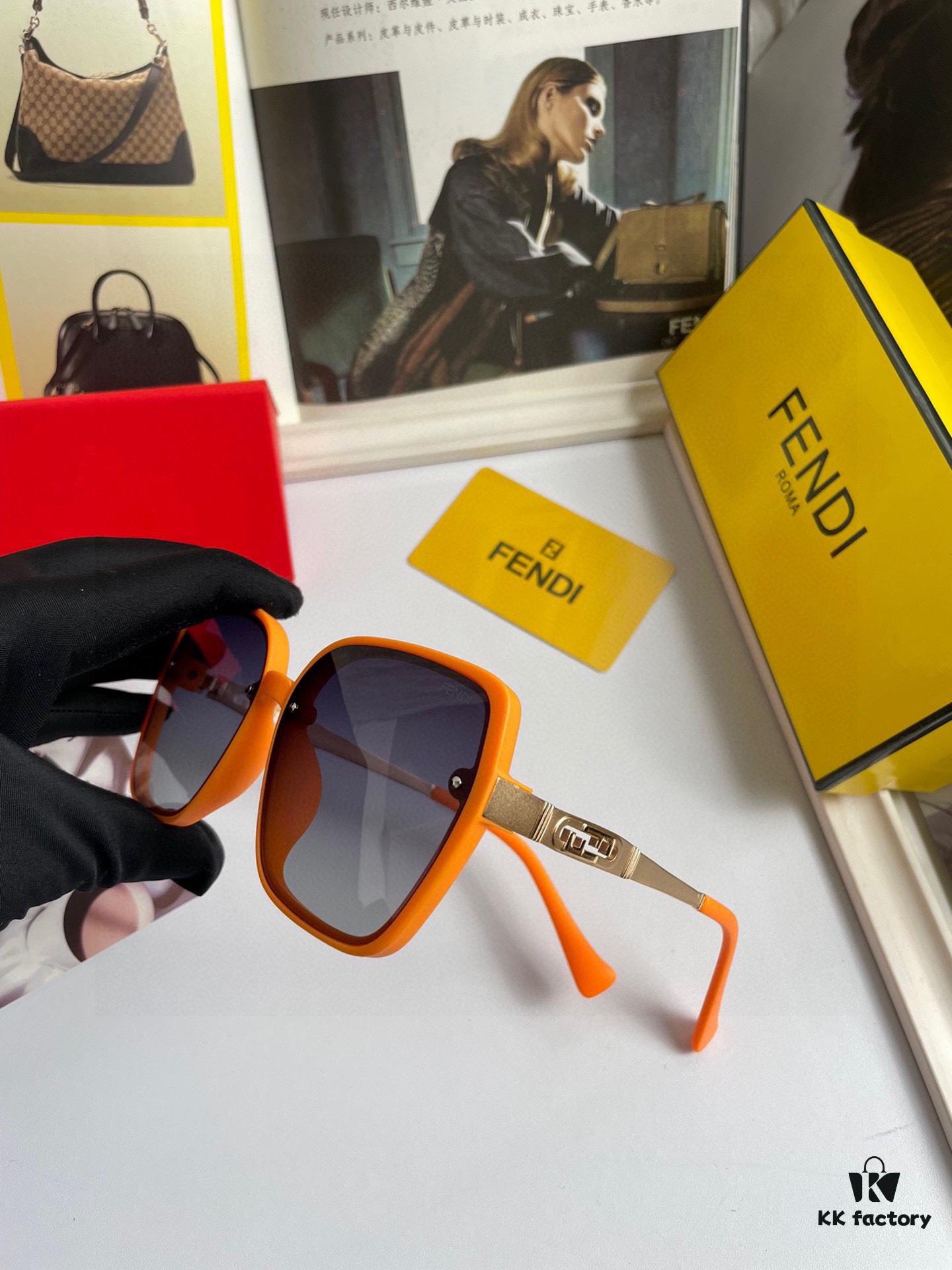 Fendi Women's Polarized Sunglasses, Fashionable Face-Framing Design, Luxury Brand Style, Model 7233