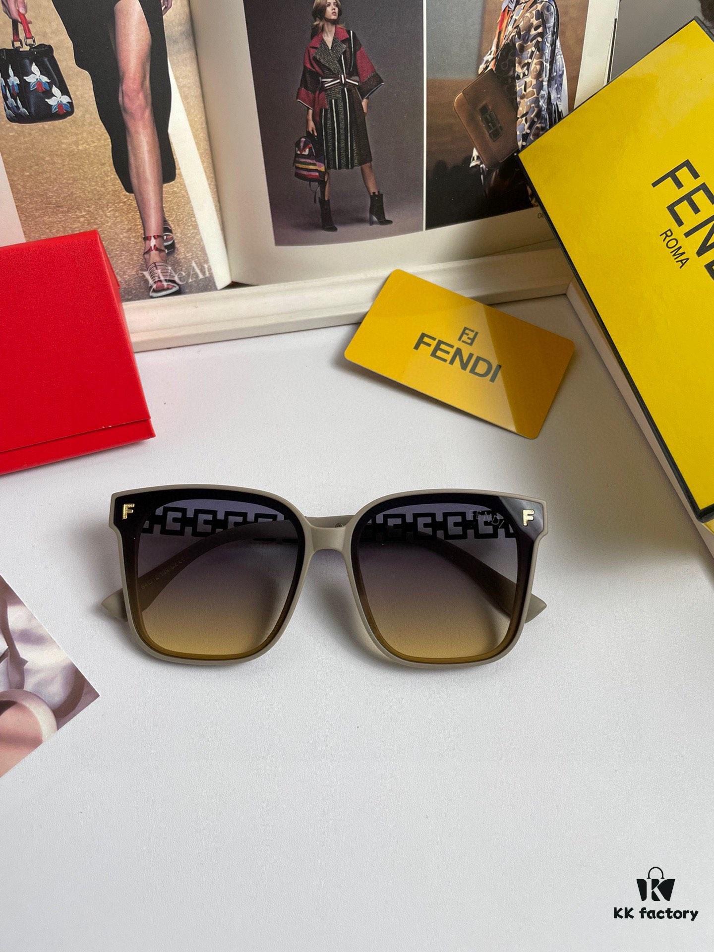 New Arrival: FENDI Women's Polarized Sunglasses with TR Frame, Imported POL. High-Definition Polarized Lenses, Metal Logo on Temples, Luxury Custom Design, Stylish and Elegant, Perfect for Travel and Driving