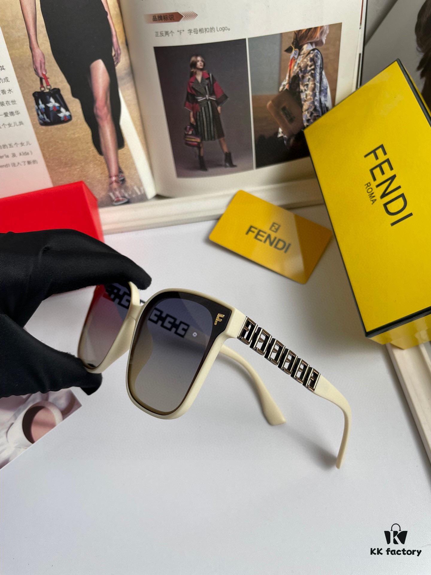 New Arrival: FENDI Women's Polarized Sunglasses with TR Frame, Imported POL. High-Definition Polarized Lenses, Metal Logo on Temples, Luxury Custom Design, Stylish and Elegant, Perfect for Travel and Driving
