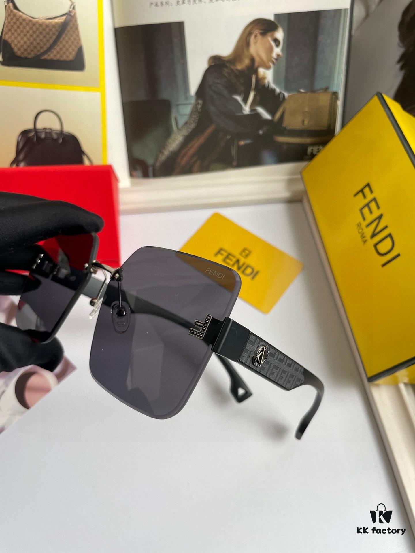 Fendi FENDI Women's Sunglasses with HD Nylon Lenses, Fashionable Face-Framing Design, Stylish and Trendy