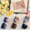 Fendi 2024 New Arrival F Logo Fashion Sunglasses Retro Trendy Square Frame UV Protection Slimming Sunglasses Ins Style
