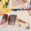 Fendi 2024 New Arrival F Logo Fashion Sunglasses Retro Trendy Square Frame UV Protection Slimming Sunglasses Ins Style