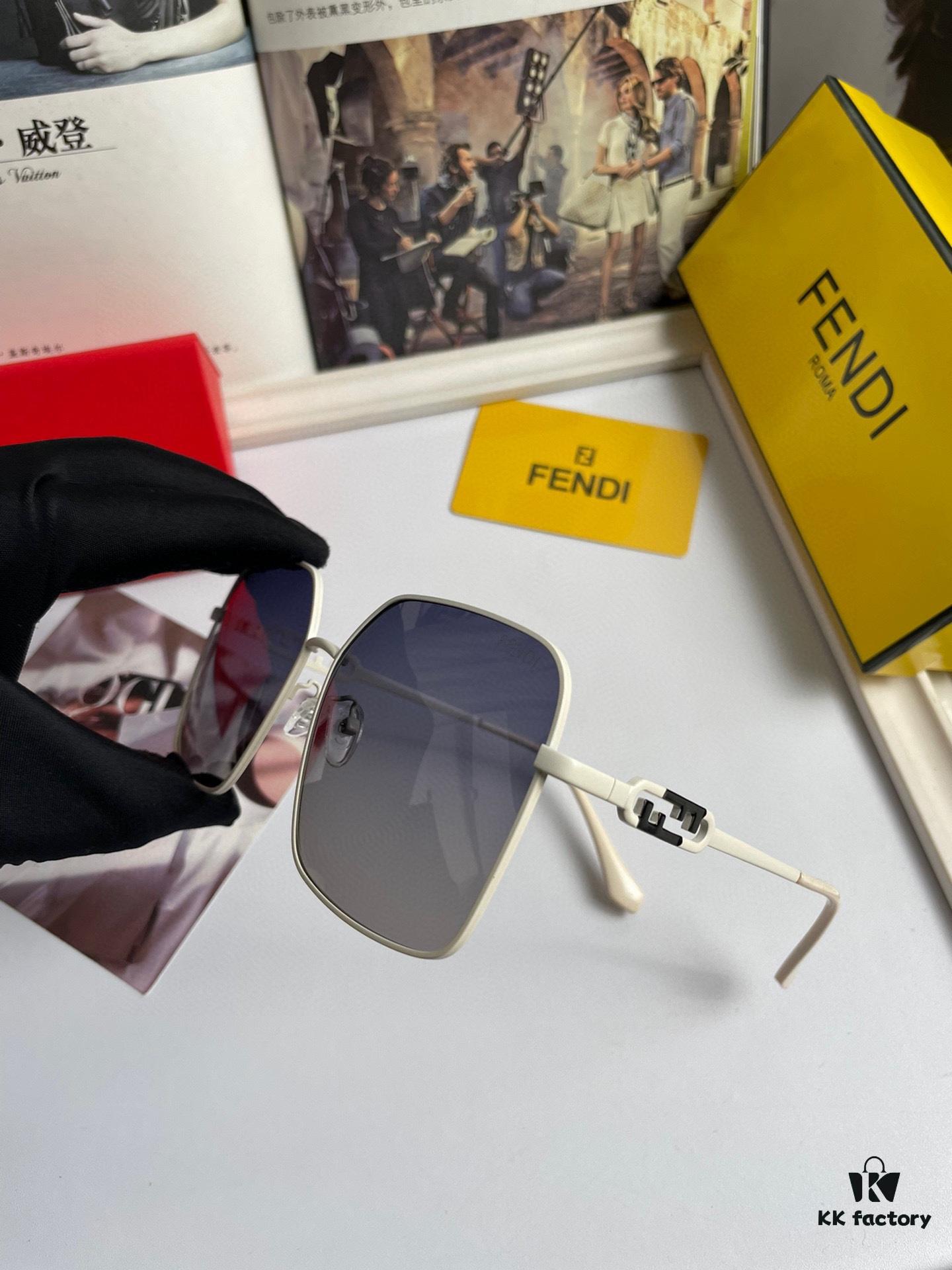 New Fendi Women's Polarized Sunglasses, Fashionable Face-Framing Design, Luxury Style