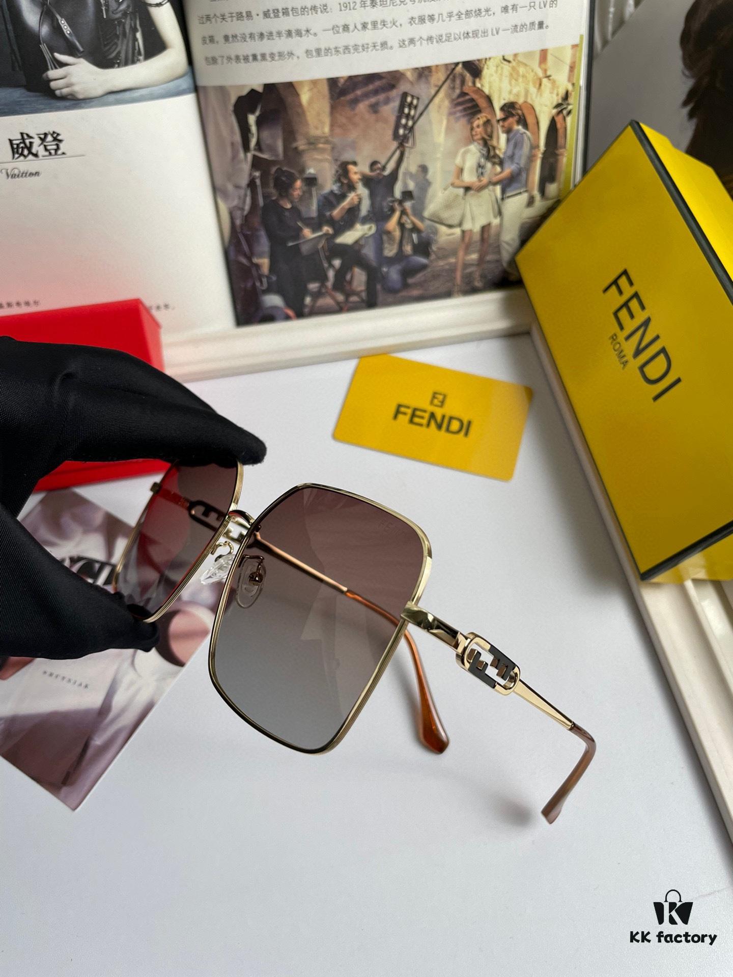 New Fendi Women's Polarized Sunglasses, Fashionable Face-Framing Design, Luxury Style