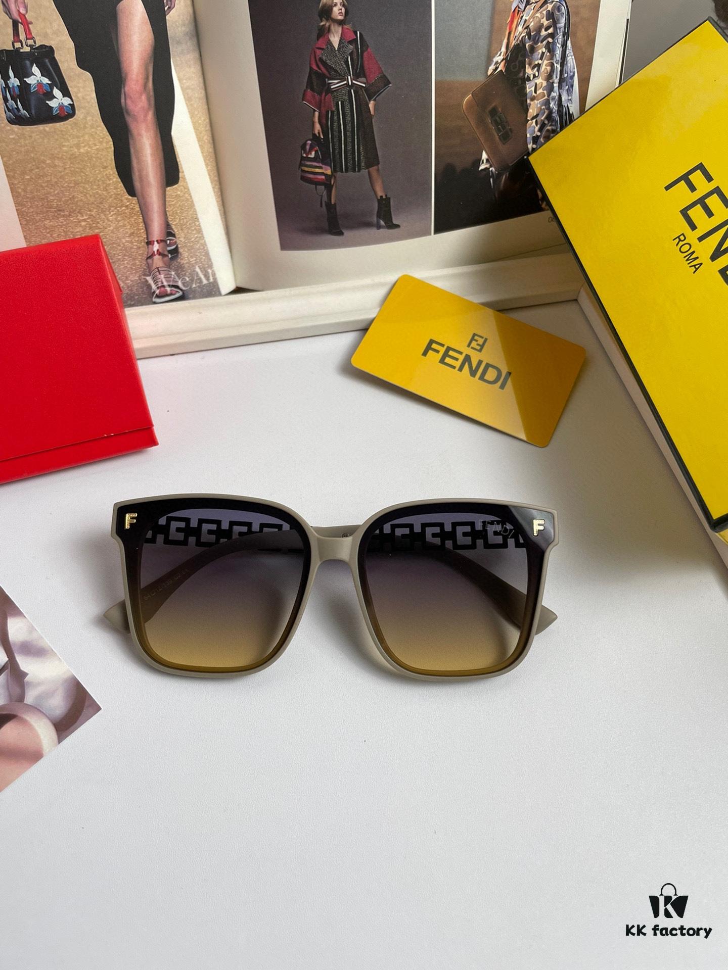 New Arrival: FENDI Women's Polarized Sunglasses with TR Frame, Imported Bolli High-Definition Polarized Lenses, Metal Logo on Temples, Luxury Custom Design, Stylish and Perfect for Travel and Driving