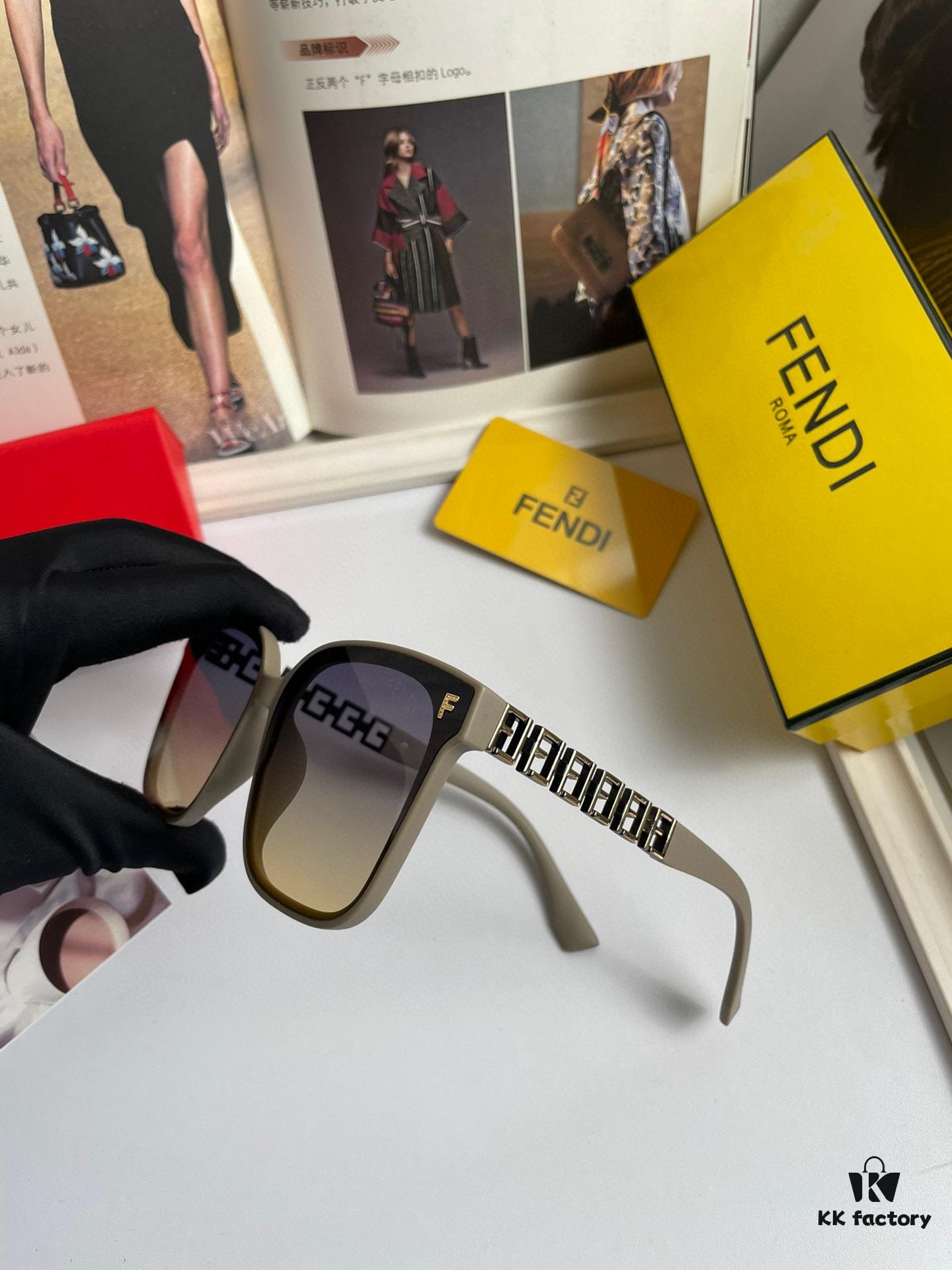 New Arrival: FENDI Women's Polarized Sunglasses with TR Frame, Imported Bolli High-Definition Polarized Lenses, Metal Logo on Temples, Luxury Custom Design, Stylish and Perfect for Travel and Driving