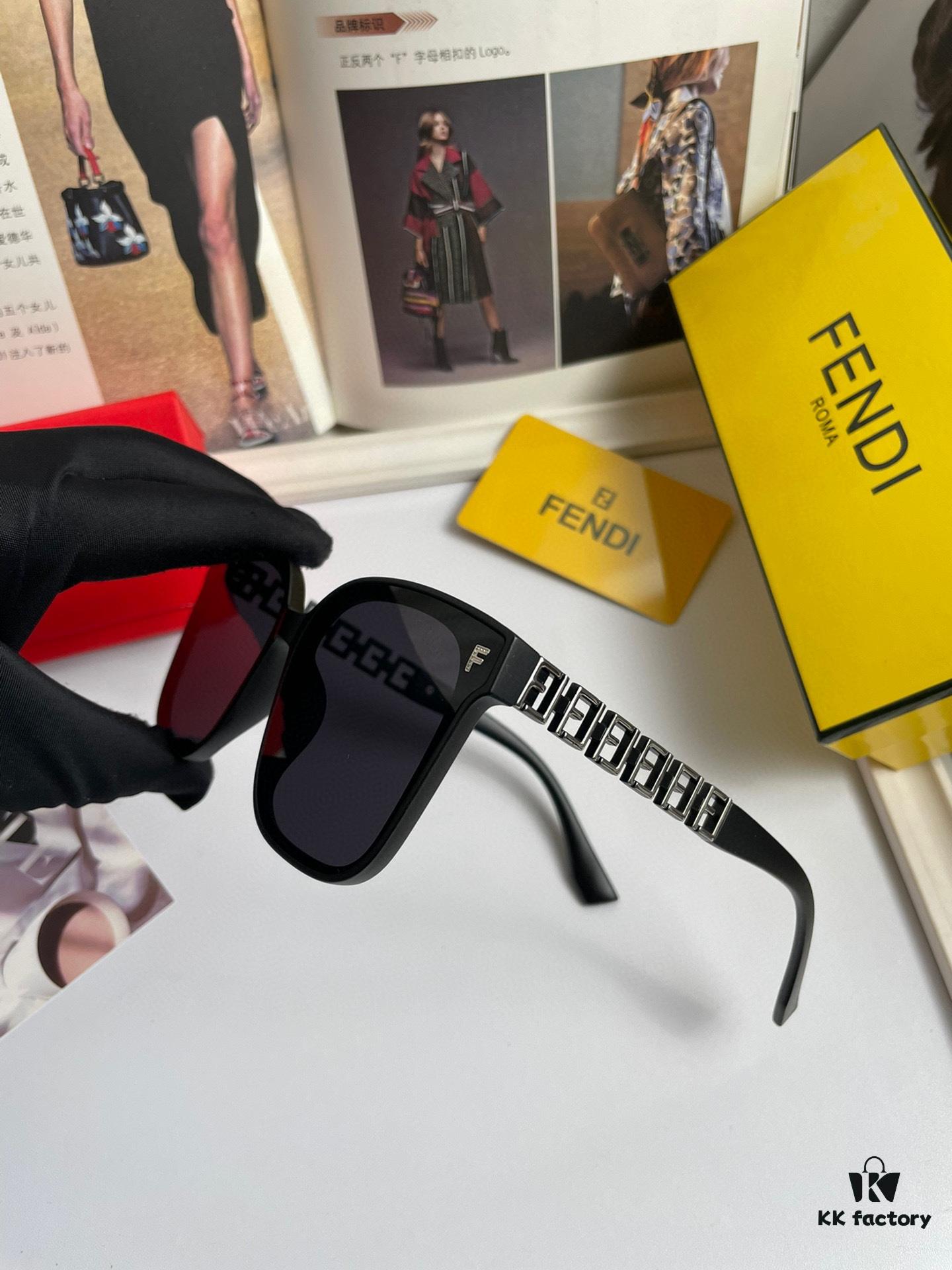 New Arrival: FENDI Women's Polarized Sunglasses with TR Frame, Imported Bolli High-Definition Polarized Lenses, Metal Logo on Temples, Luxury Custom Design, Stylish and Perfect for Travel and Driving