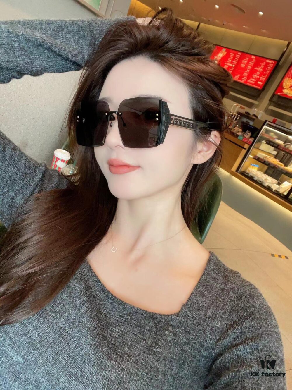 Oversized Square Fendi 2023 Spring New Arrival Sunglasses Frame Popular Bestseller with FF Logo Iconic Design
