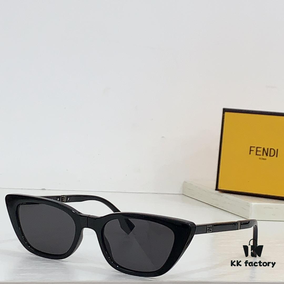Fendi Folding Sunglasses with Logo Subtle Pattern