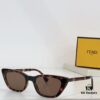 Fendi Folding Sunglasses with Logo Subtle Pattern