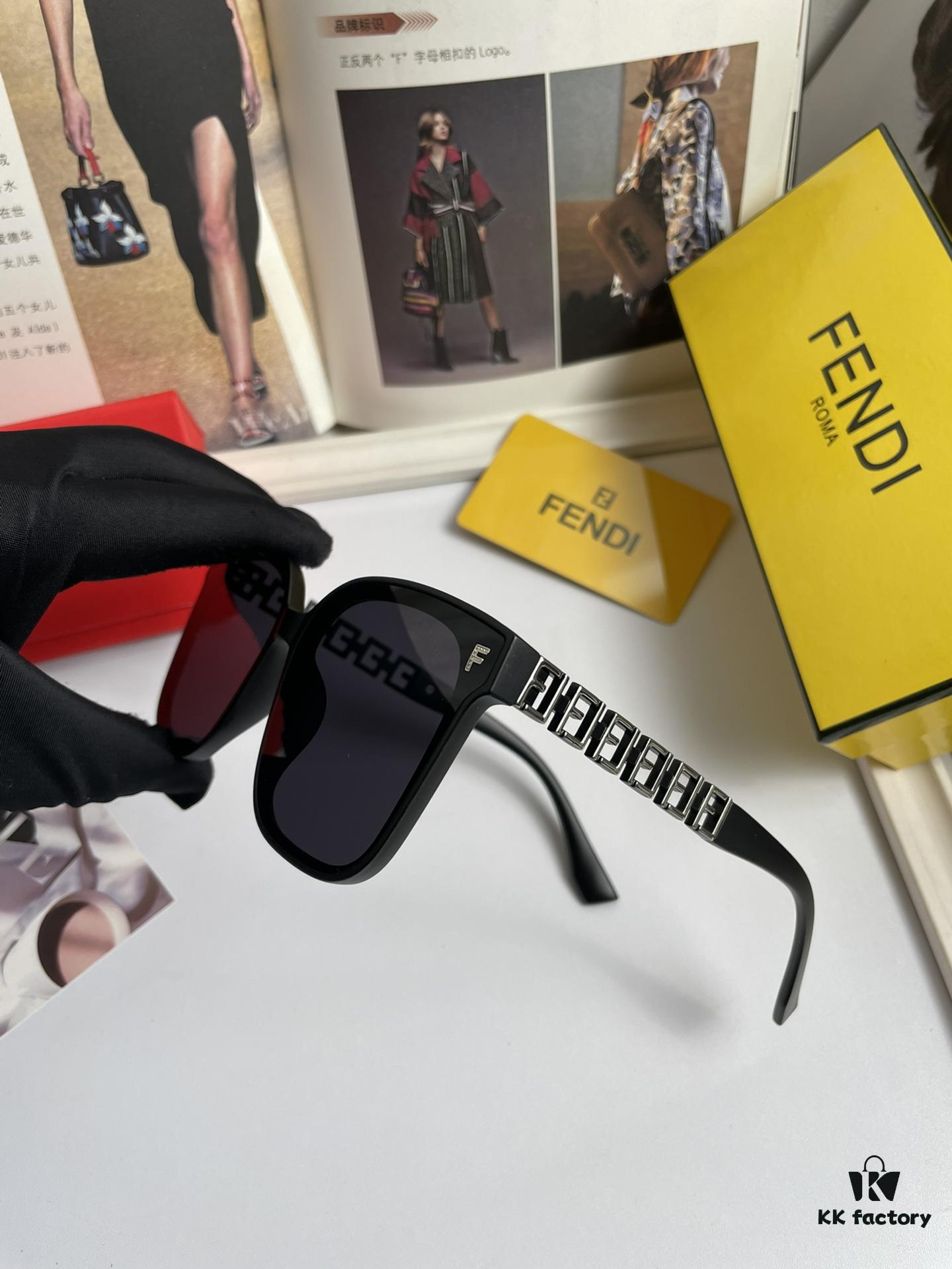 New Arrival: FENDI Women's Polarized Sunglasses with TR Frame, Imported POLAROID High-Definition Polarized Lenses, Metal Logo on Temples, Luxury Custom Design, Stylish and Elegant, Essential for Travel and Driving