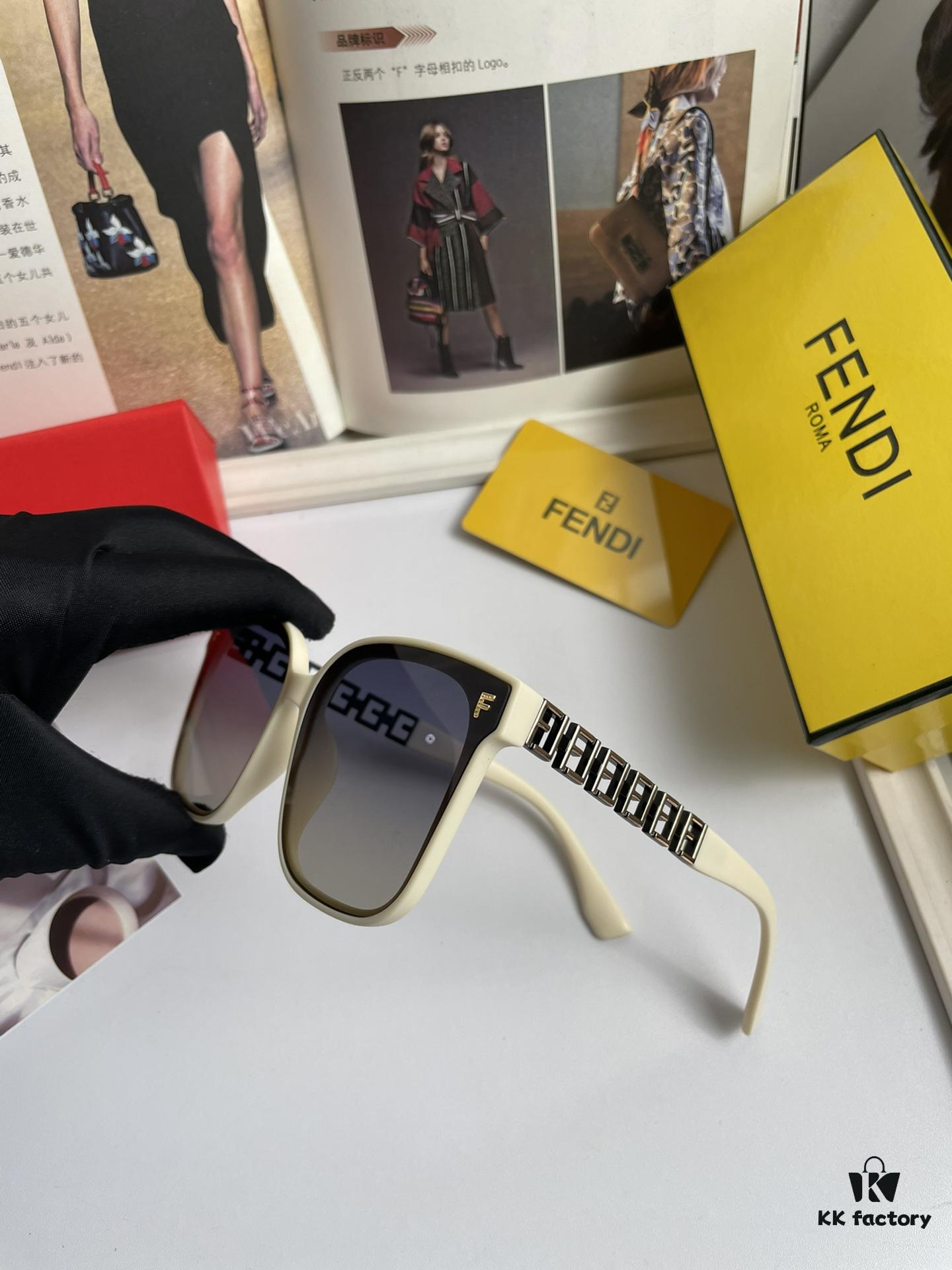 New Arrival: FENDI Women's Polarized Sunglasses with TR Frame, Imported POLAROID High-Definition Polarized Lenses, Metal Logo on Temples, Luxury Custom Design, Stylish and Elegant, Essential for Travel and Driving