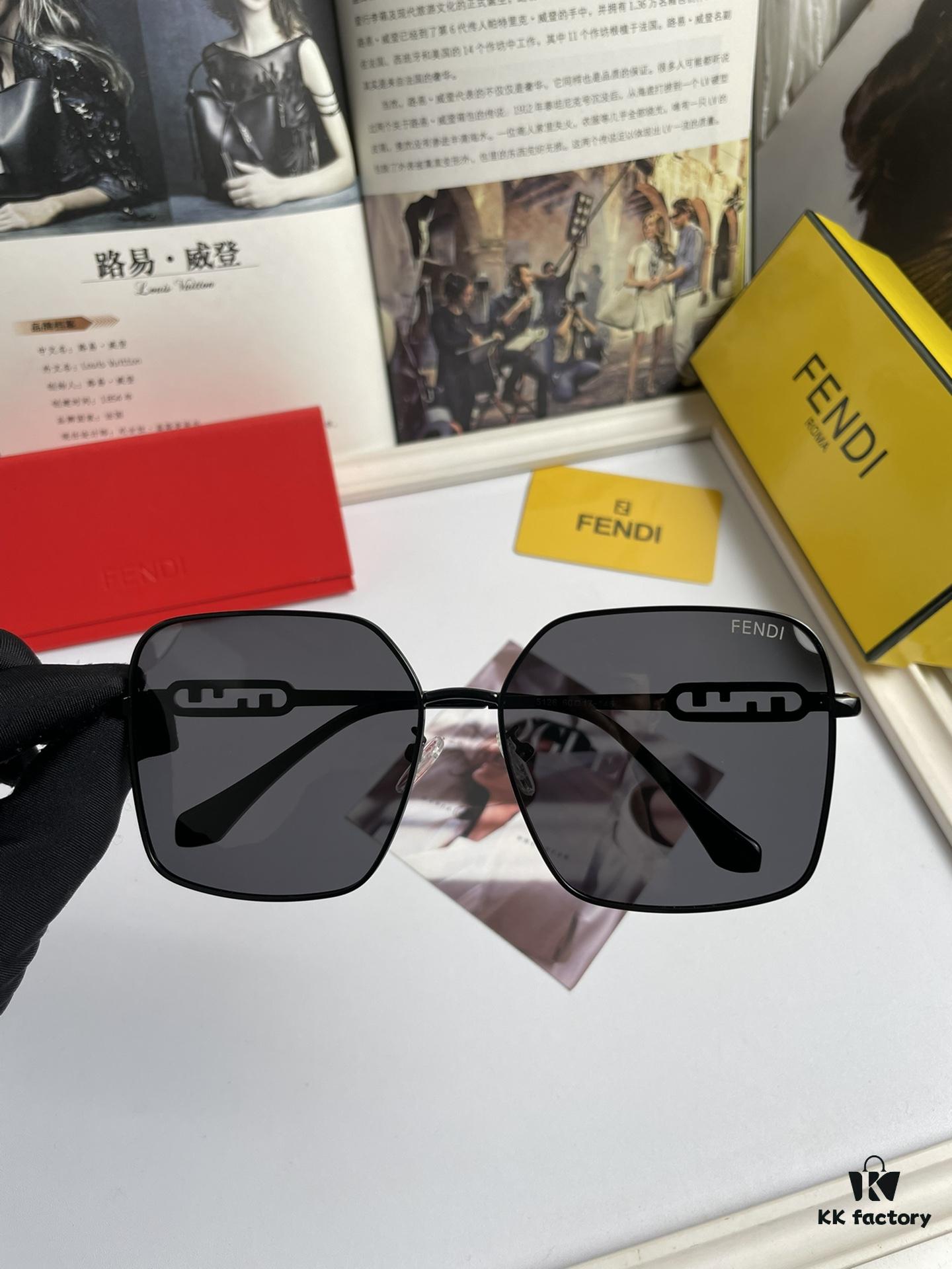 New Fendi Women's Polarized Sunglasses, Fashionable Face-Framing Design, Luxury Style