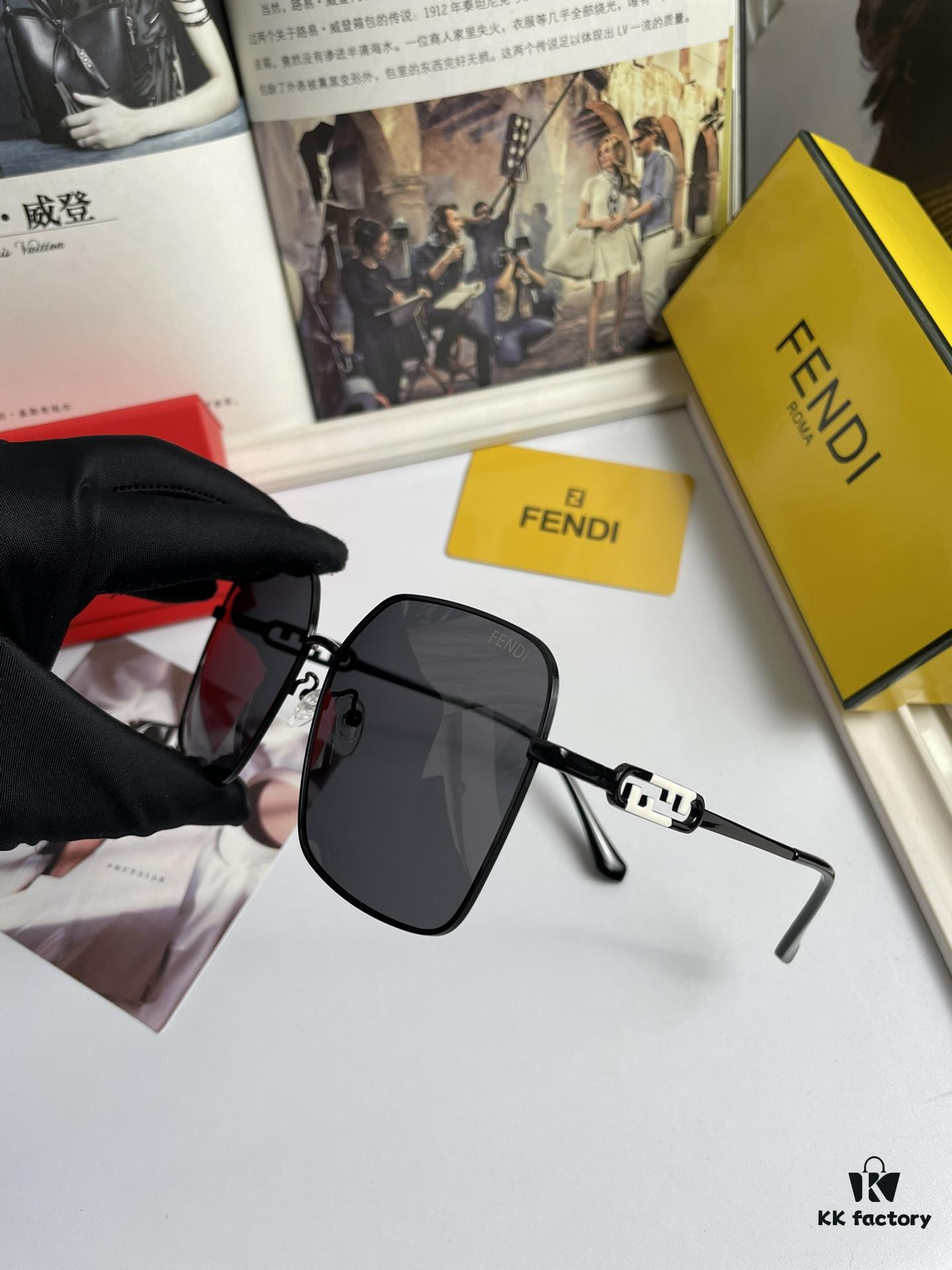 New Fendi Women's Polarized Sunglasses, Fashionable Face-Framing Design, Luxury Style