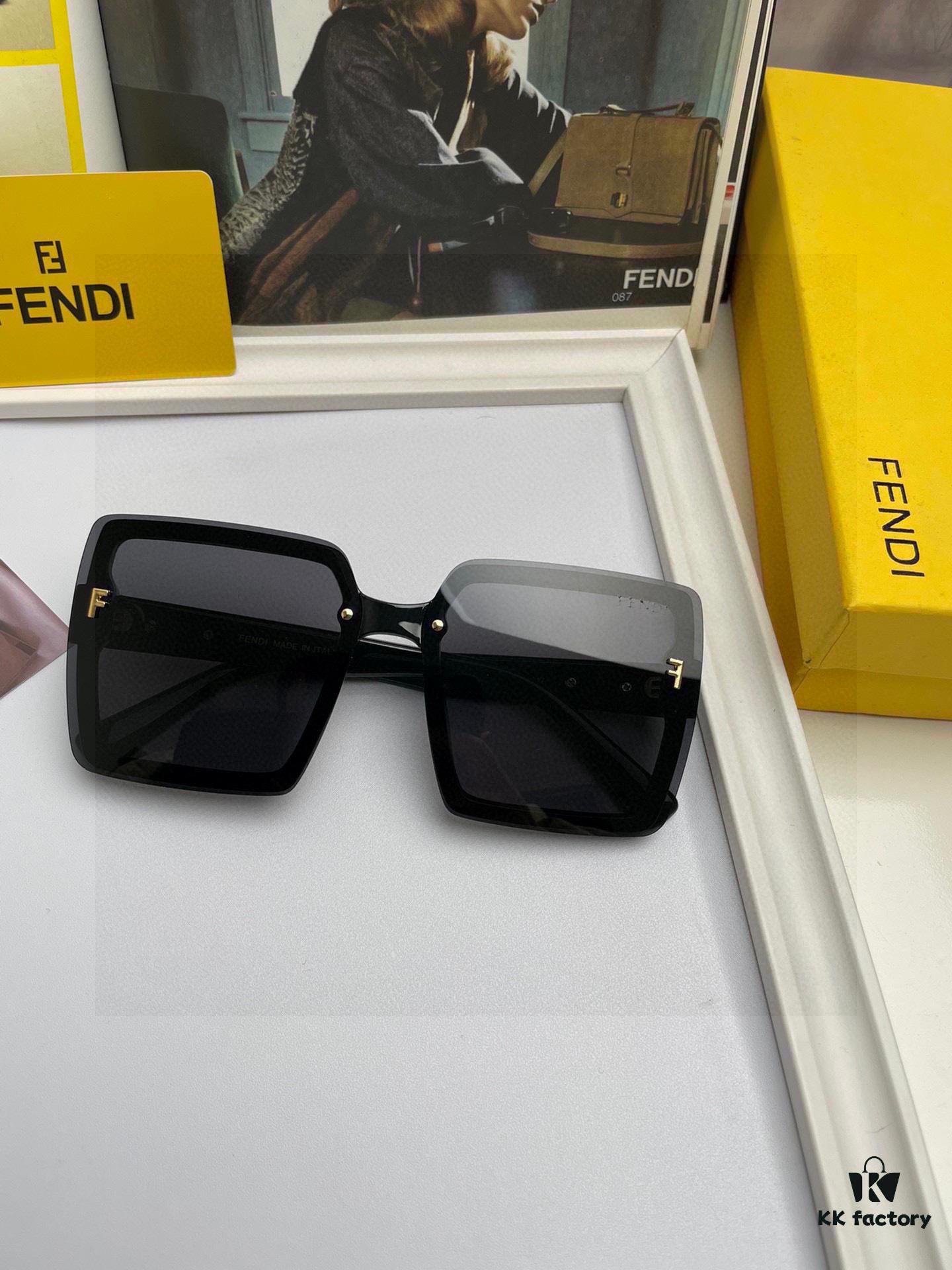 New Arrival: FENDI Women's Polarized Sunglasses, TR Frame with Imported Pola Vision HD Lenses, Metal Logo on Temples, High-End Custom Design, Stylish and Essential for Travel and Driving