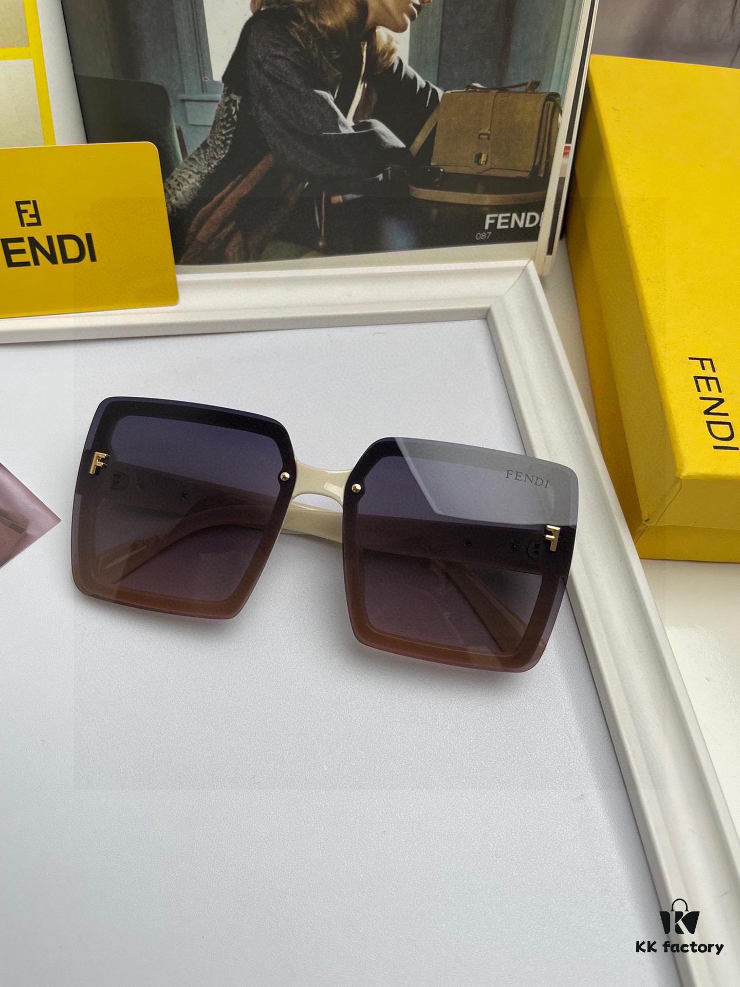 New Arrival: FENDI Women's Polarized Sunglasses, TR Frame with Imported Pola Vision HD Lenses, Metal Logo on Temples, High-End Custom Design, Stylish and Essential for Travel and Driving