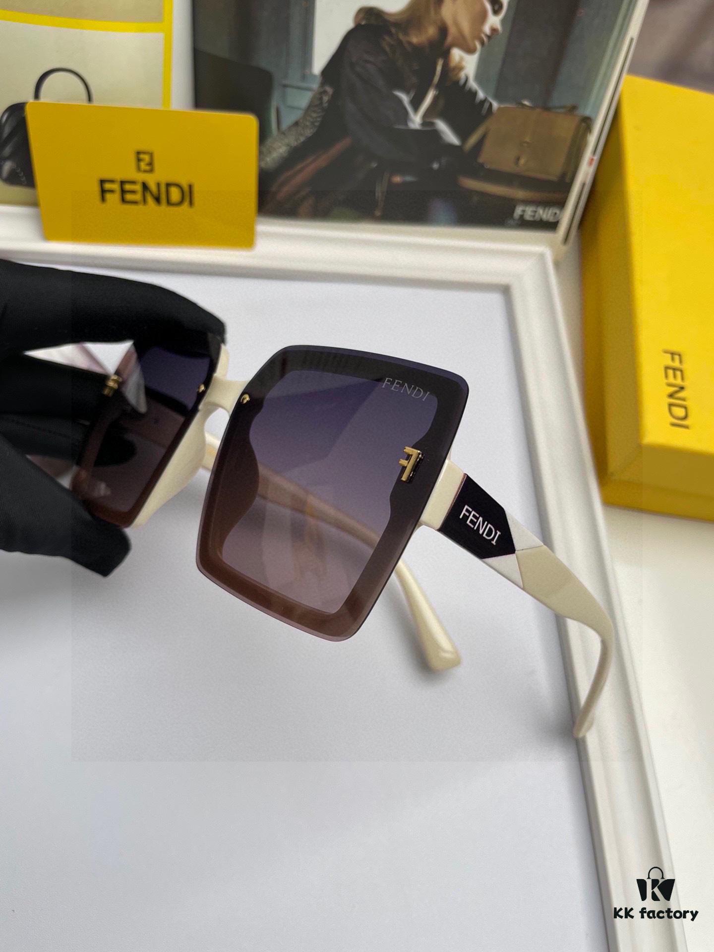 New Arrival: FENDI Women's Polarized Sunglasses, TR Frame with Imported Pola Vision HD Lenses, Metal Logo on Temples, High-End Custom Design, Stylish and Essential for Travel and Driving