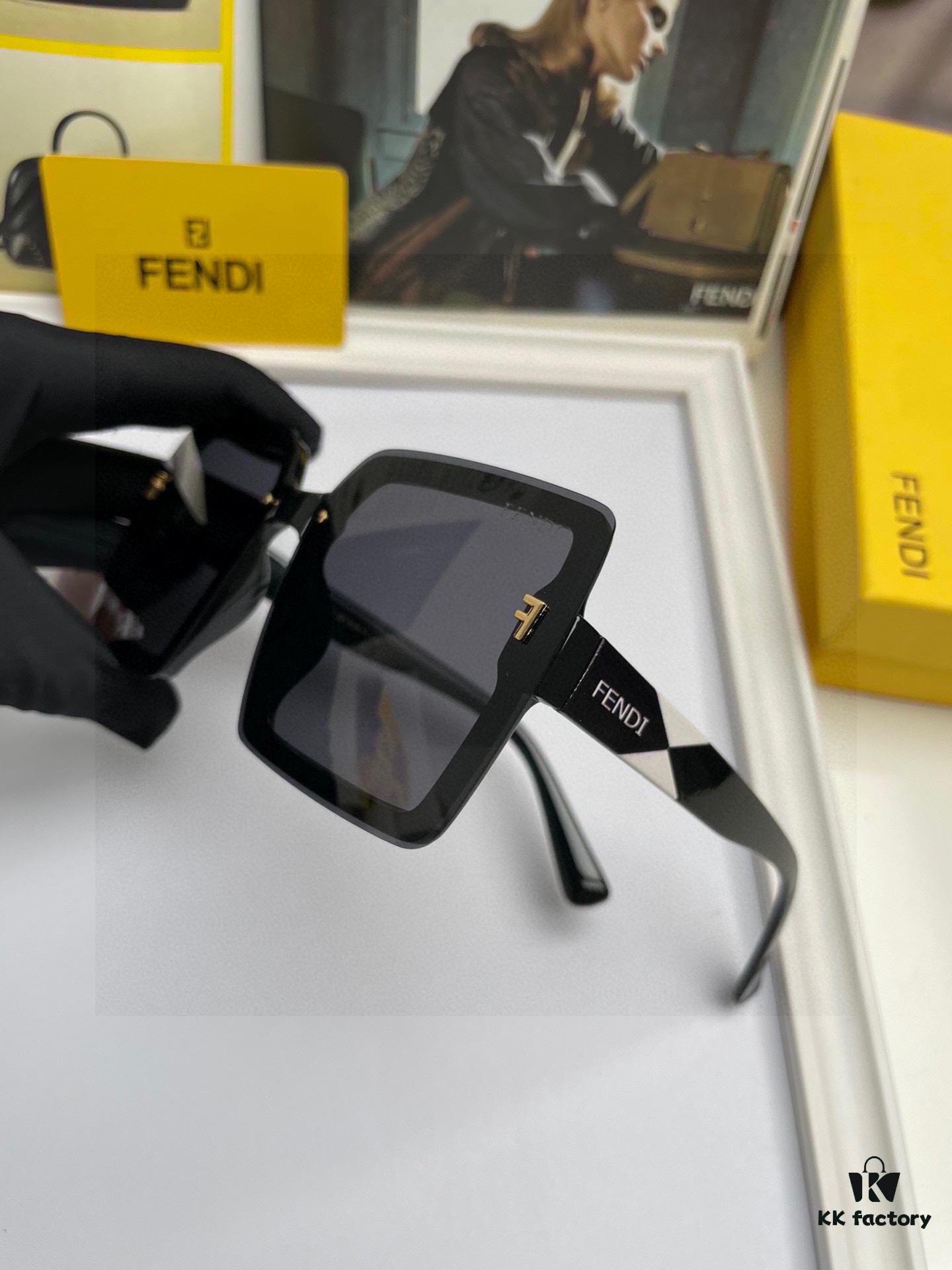 New Arrival: FENDI Women's Polarized Sunglasses, TR Frame with Imported Pola Vision HD Lenses, Metal Logo on Temples, High-End Custom Design, Stylish and Essential for Travel and Driving