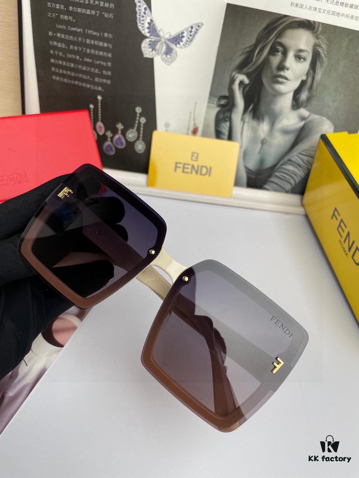 New Arrival: FENDI Women's Polarized Sunglasses, TR Frame with Imported Pola Vision HD Lenses, Metal Logo on Temples, High-End Custom Design, Stylish and Essential for Travel and Driving